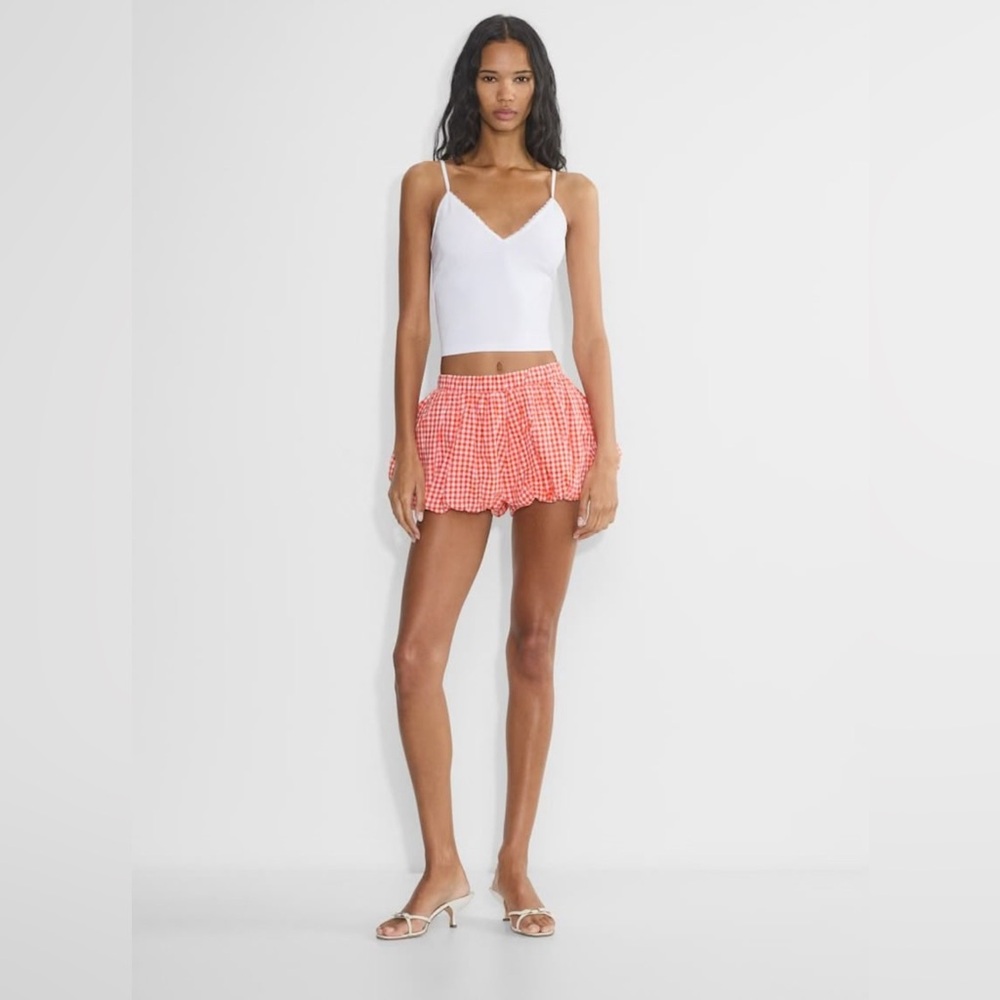 Gingham Checkered Women's Shorts - Picture 4 of 7